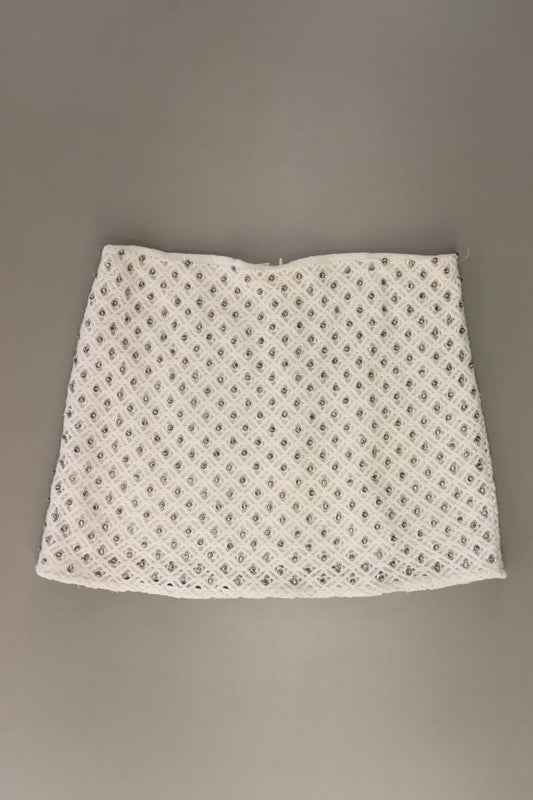 Zara Kurzer Rock Gr. M creme aus Baumwolle