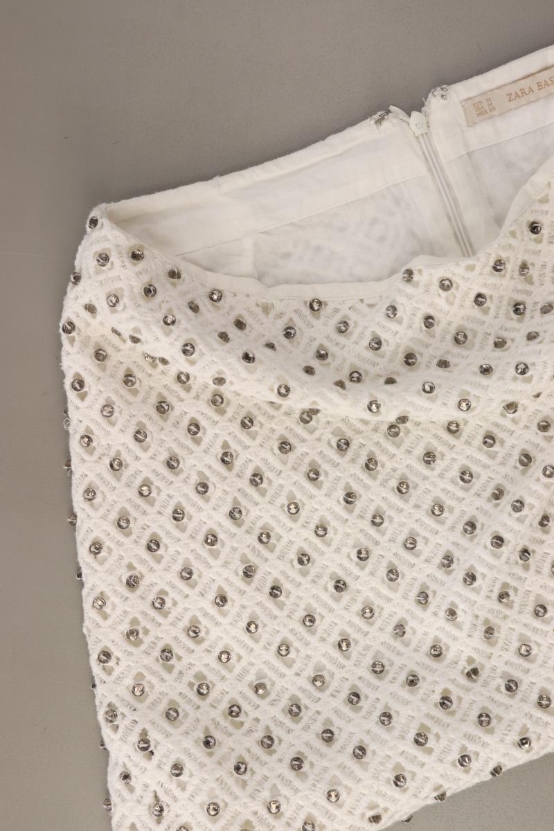 Zara Kurzer Rock Gr. M creme aus Baumwolle