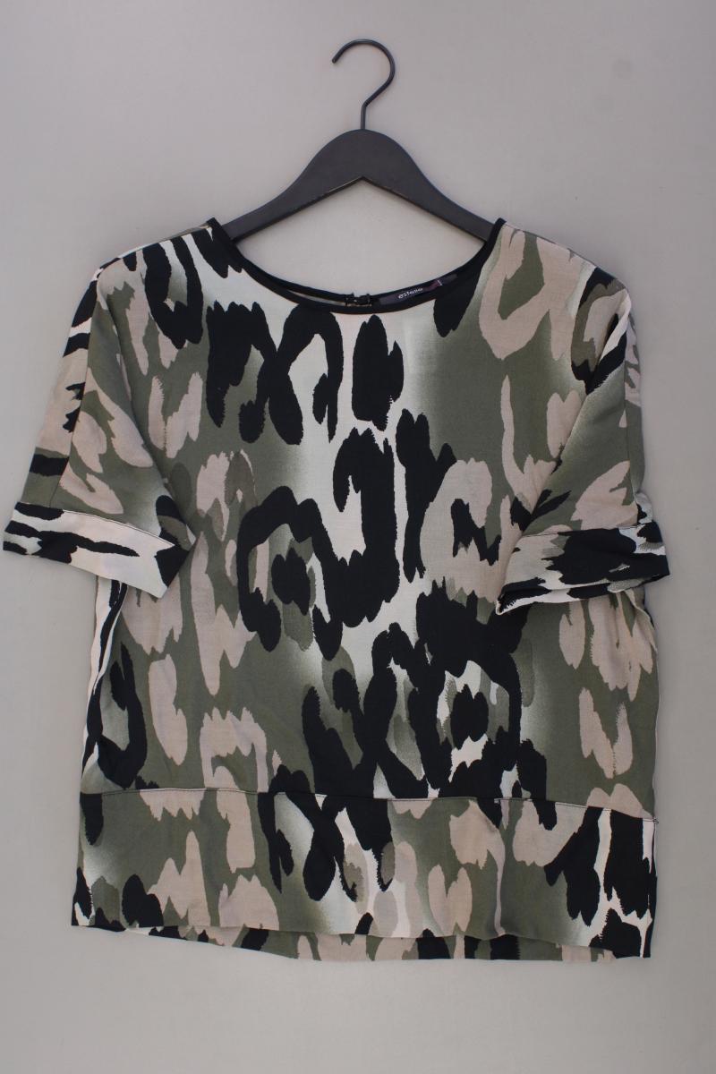 Estelle Jolie Kurzarmbluse Gr. 36 camouflage olivgrün aus Viskose