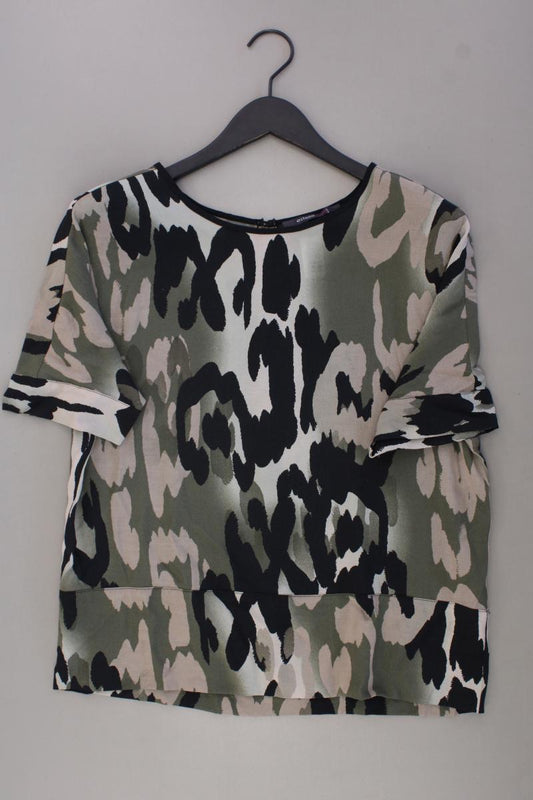 Estelle Jolie Kurzarmbluse Gr. 36 camouflage olivgrün aus Viskose