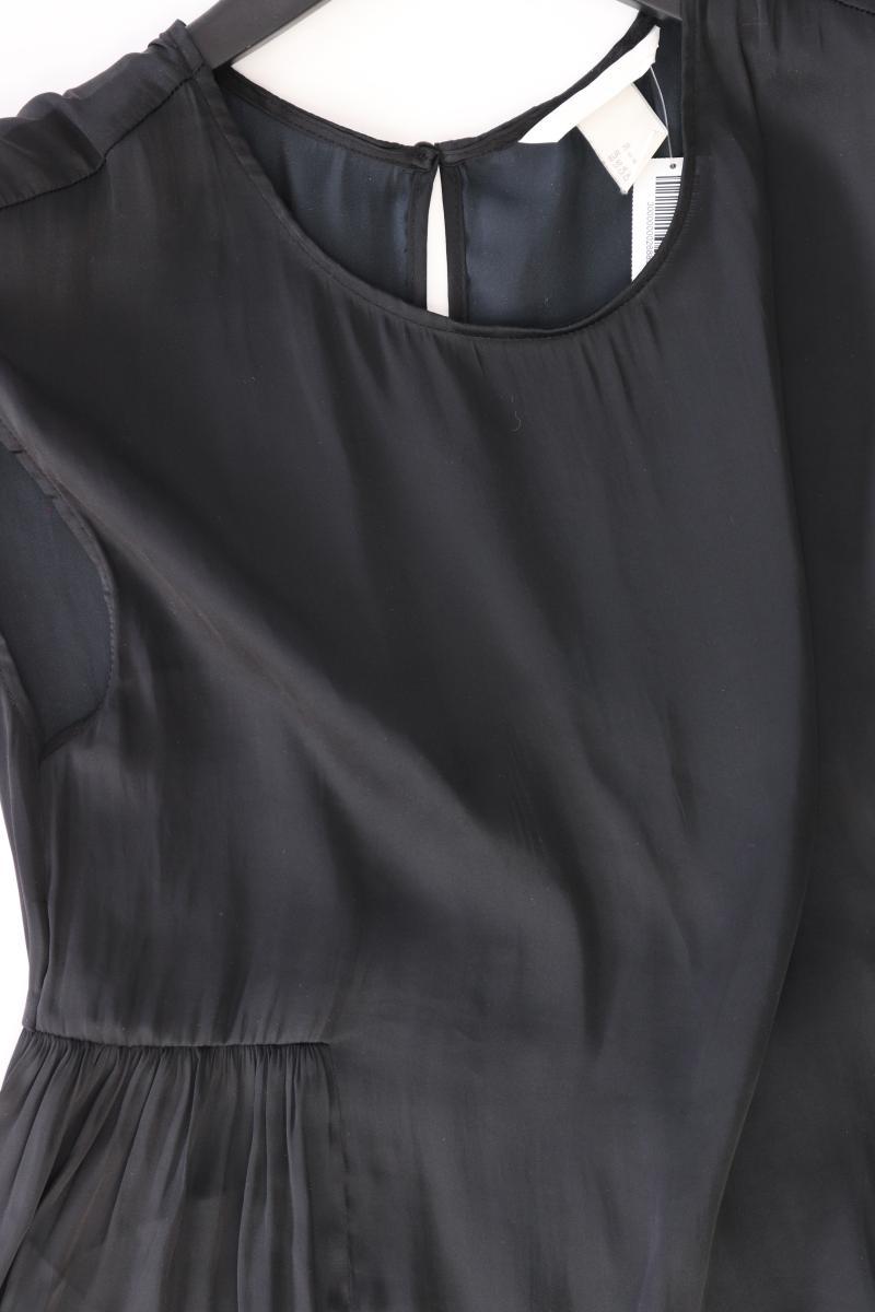 H&M Satin Bluse Gr. 36 Ärmellos schwarz aus Polyester