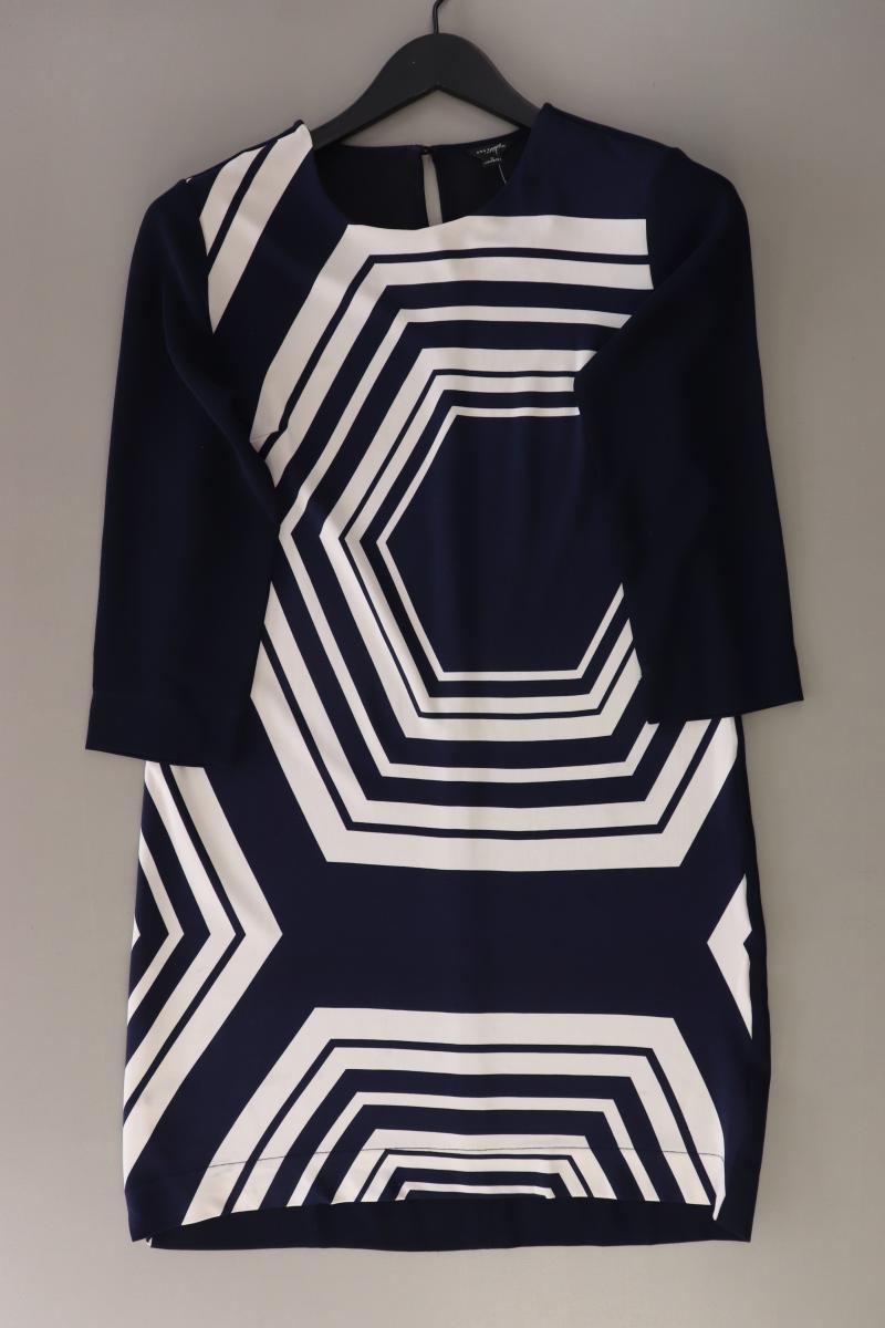 Ann Taylor LOFT Midikleid Gr. S geometrisches Muster neuwertig 3/4 Ärmel blau