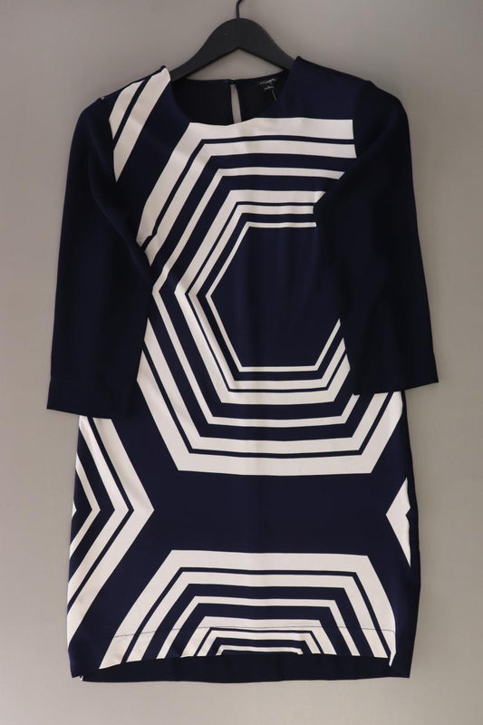 Ann Taylor LOFT Midikleid Gr. S geometrisches Muster neuwertig 3/4 Ärmel blau