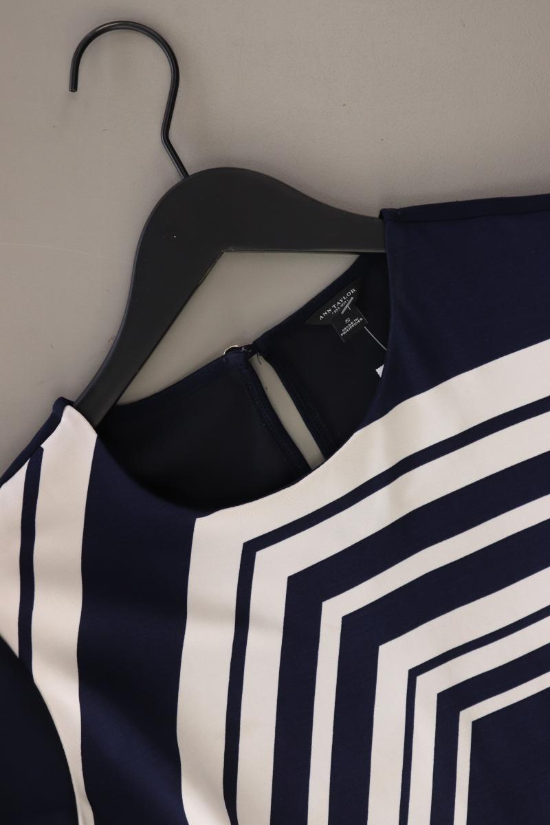 Ann Taylor LOFT Midikleid Gr. S geometrisches Muster neuwertig 3/4 Ärmel blau