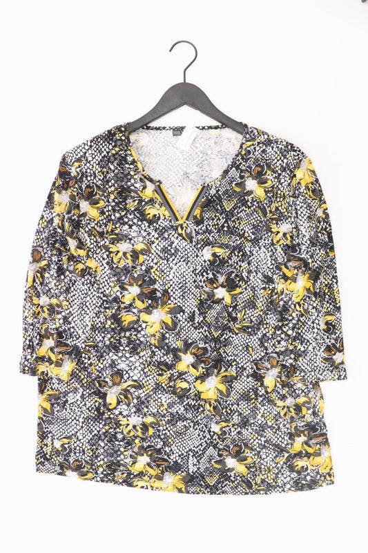 Laura Torelli Shirt mit V-Ausschnitt Gr. XL 3/4 Ärmel gelb aus Viskose