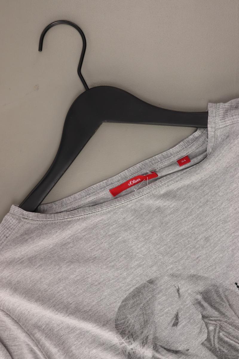 s.Oliver Printshirt Gr. 34 3/4 Ärmel grau