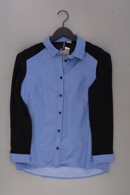 H&M Bluse Gr. 34 neu mit Etikett Langarm blau aus Baumwolle