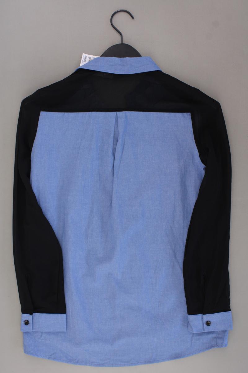 H&M Bluse Gr. 34 neu mit Etikett Langarm blau aus Baumwolle