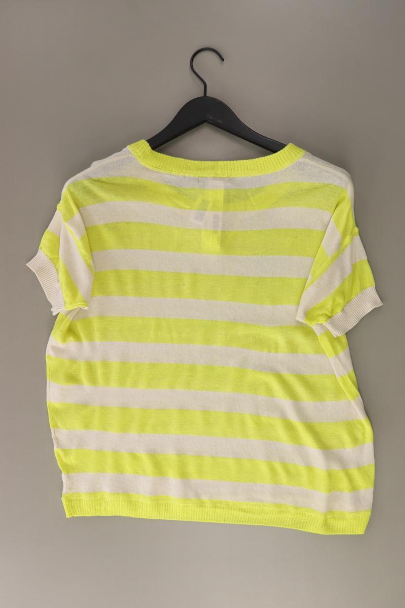 Mango Strickshirt Gr. XS gestreift Kurzarm gelb aus Polyacryl