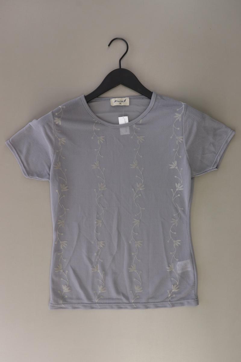 Miss H. Kurzarmbluse Gr. M Vintage grau aus Polyester