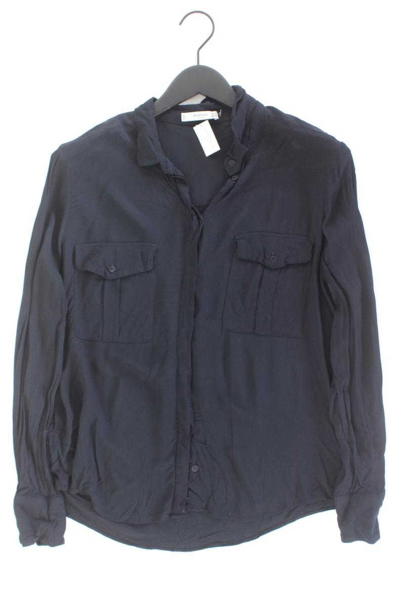 Mango Langarmbluse Gr. XL blau aus Viskose