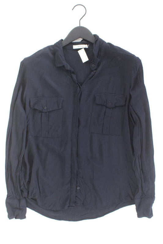 Mango Langarmbluse Gr. XL blau aus Viskose