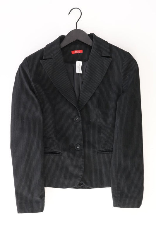 s.Oliver Regular Blazer Gr. 38 gestreift schwarz aus Baumwolle