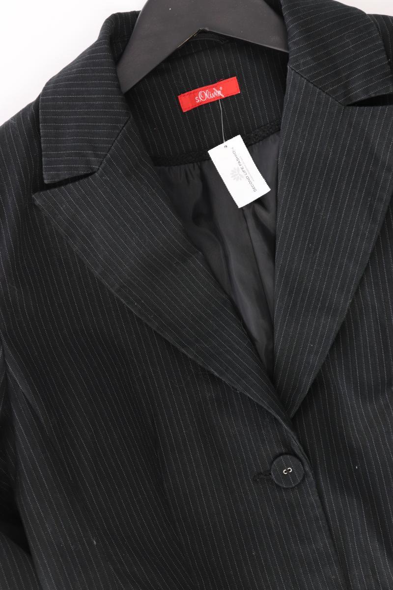 s.Oliver Regular Blazer Gr. 38 gestreift schwarz aus Baumwolle