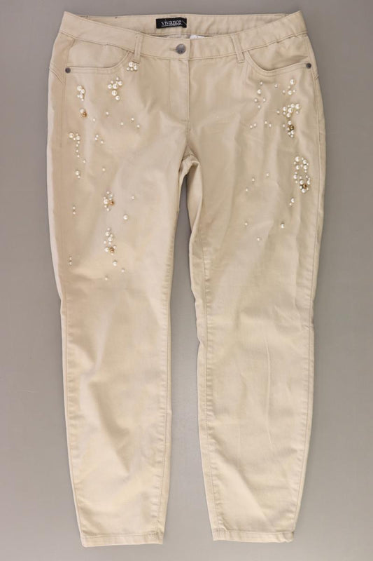 Vivance Hose mit Perlen Gr. Kurzgröße 22 creme aus Baumwolle