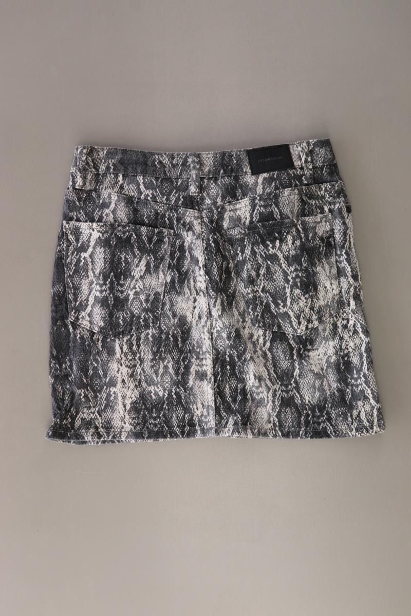 Zara Kurzer Rock Gr. S mit Tierdruck grau aus Baumwolle