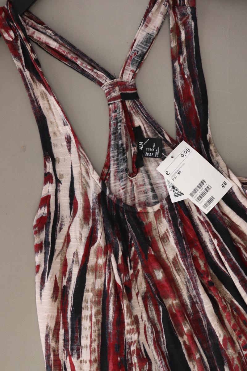 H&M Trägerkleid Gr. XS gestreift neu mit Etikett mehrfarbig aus Viskose