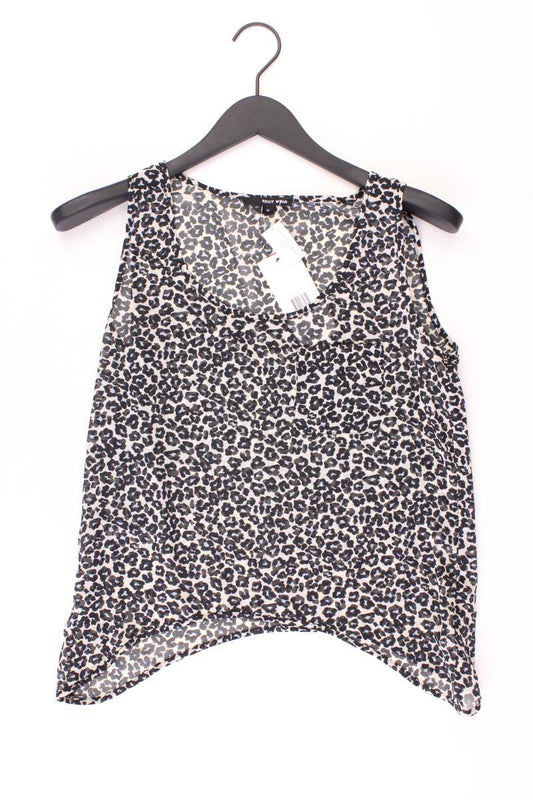Ärmellose Bluse Gr. 34 mit Tierdruck neu mit Etikett grau aus Polyester