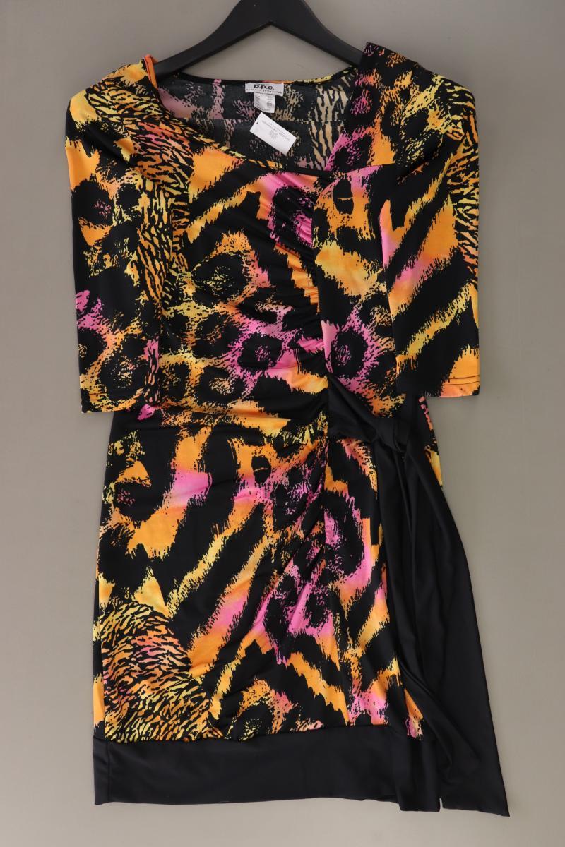 bonprix Kleid Gr. 32/34 mit Tierdruck mit Gürtel 3/4 Ärmel mehrfarbig