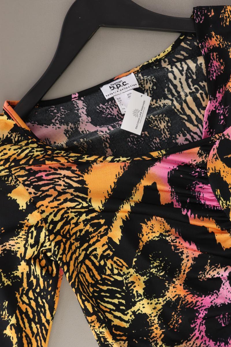 bonprix Kleid Gr. 32/34 mit Tierdruck mit Gürtel 3/4 Ärmel mehrfarbig