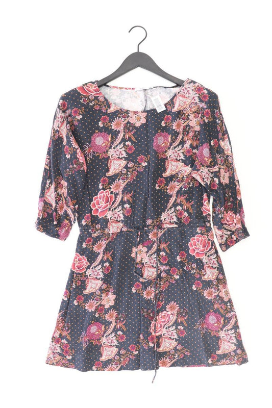 edc by Esprit Midikleid Gr. 34 mit Blumenmuster 3/4 Ärmel pink