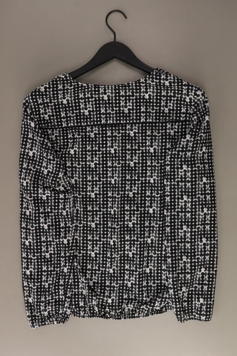 Esprit Langarmbluse Gr. 38 gepunktet schwarz aus Polyester