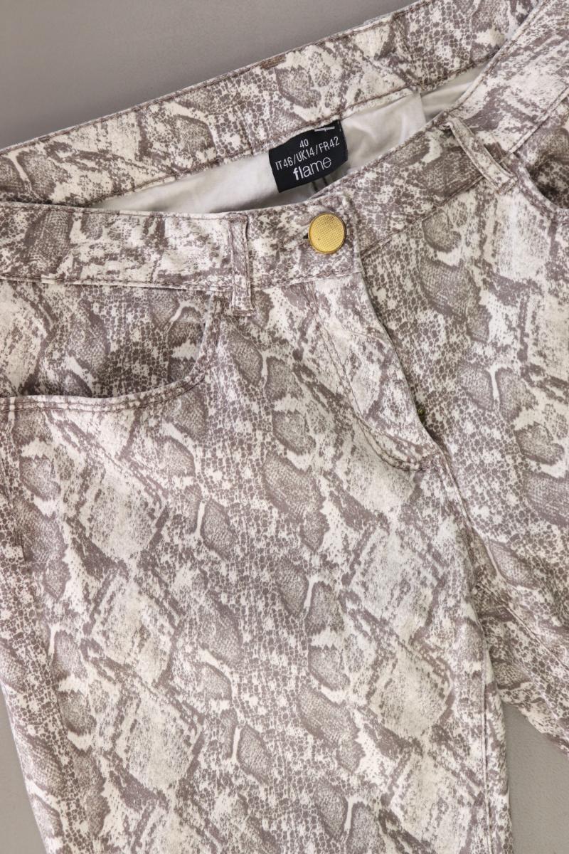 flame Hose Gr. 40 mit Tierdruck creme aus Baumwolle