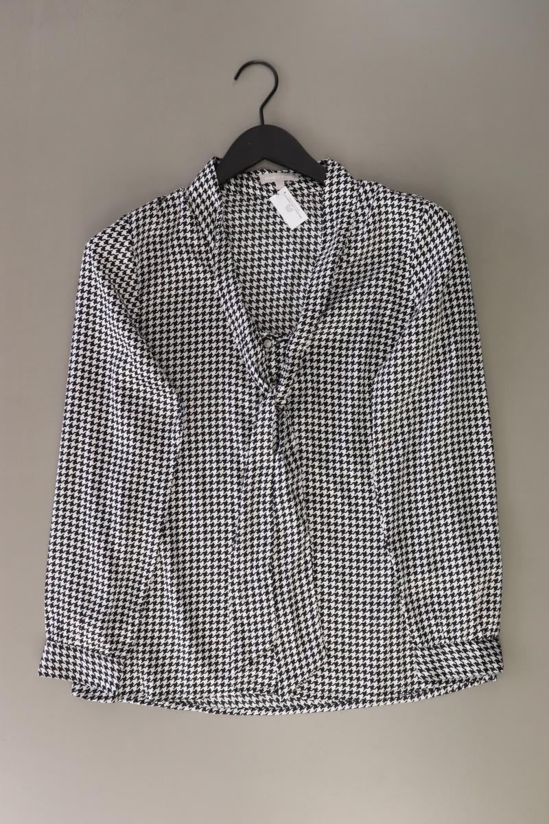 Marco Pecci Schluppenbluse Gr. 40 hahnentritt Langarm schwarz aus Polyester