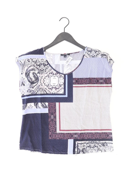 comma, Printshirt Gr. 38 Kurzarm blau