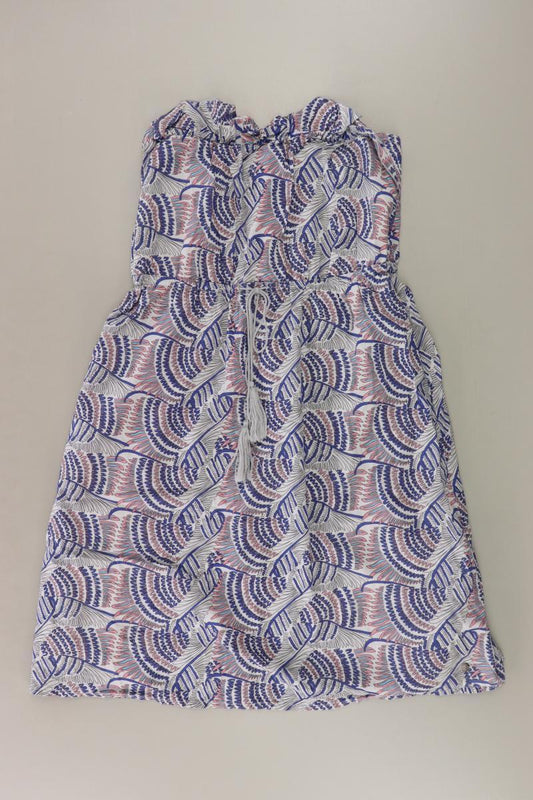 QS by s.Oliver Bandeaukleid Gr. 38 mit Gürtel Ärmellos grau aus Baumwolle