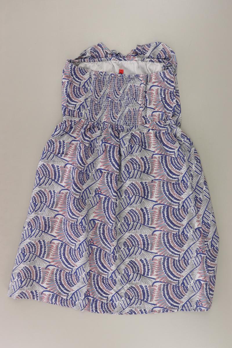 QS by s.Oliver Bandeaukleid Gr. 38 mit Gürtel Ärmellos grau aus Baumwolle