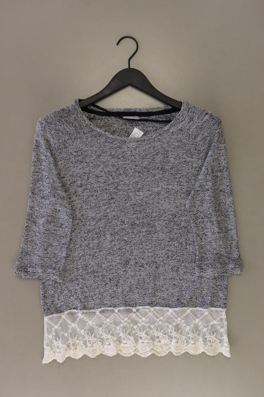 Vero Moda Oversize-Shirt Gr. L 3/4 Ärmel grau aus Viskose