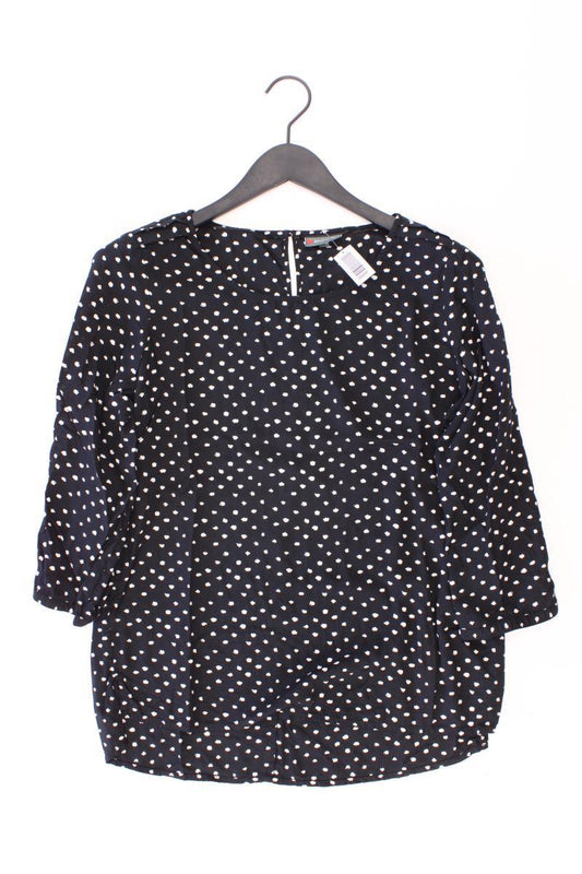 Street One Bluse Gr. 40 gepunktet 3/4 Ärmel schwarz aus Viskose