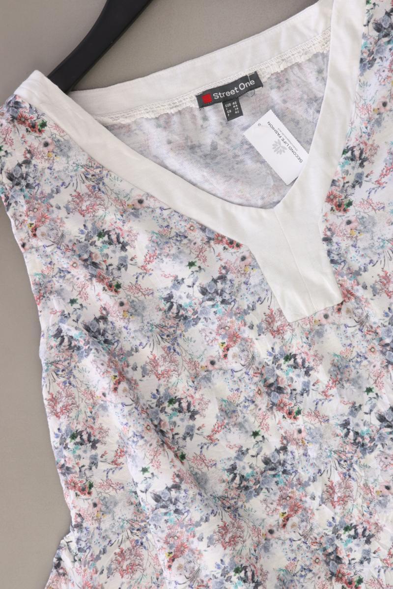 Street One Ärmellose Bluse Gr. 40 mit Blumenmuster mehrfarbig