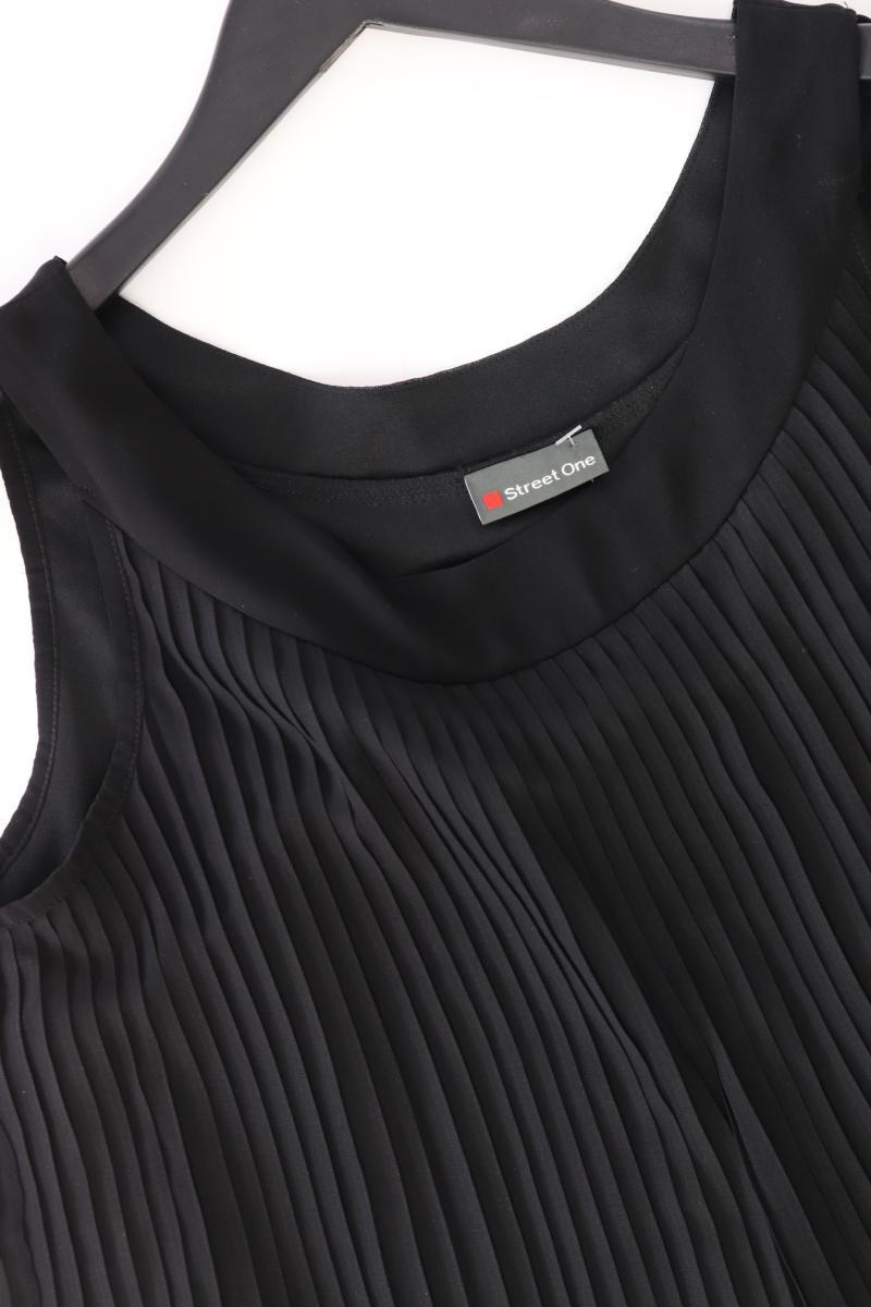 Street One Chiffonbluse Gr. 38 Ärmellos schwarz aus Polyester