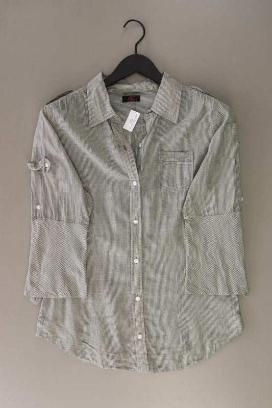 Ann Christine Slim Bluse Gr. L gestreift 3/4 Ärmel grau
