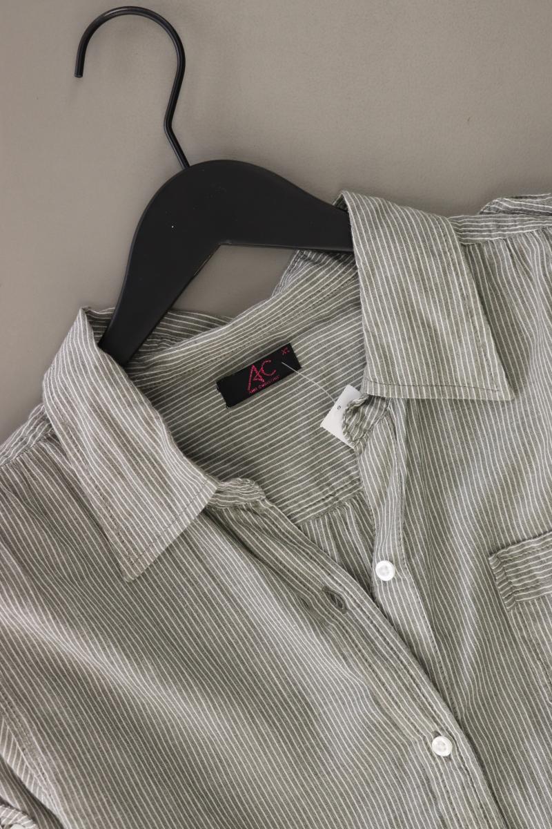 Ann Christine Slim Bluse Gr. L gestreift 3/4 Ärmel grau