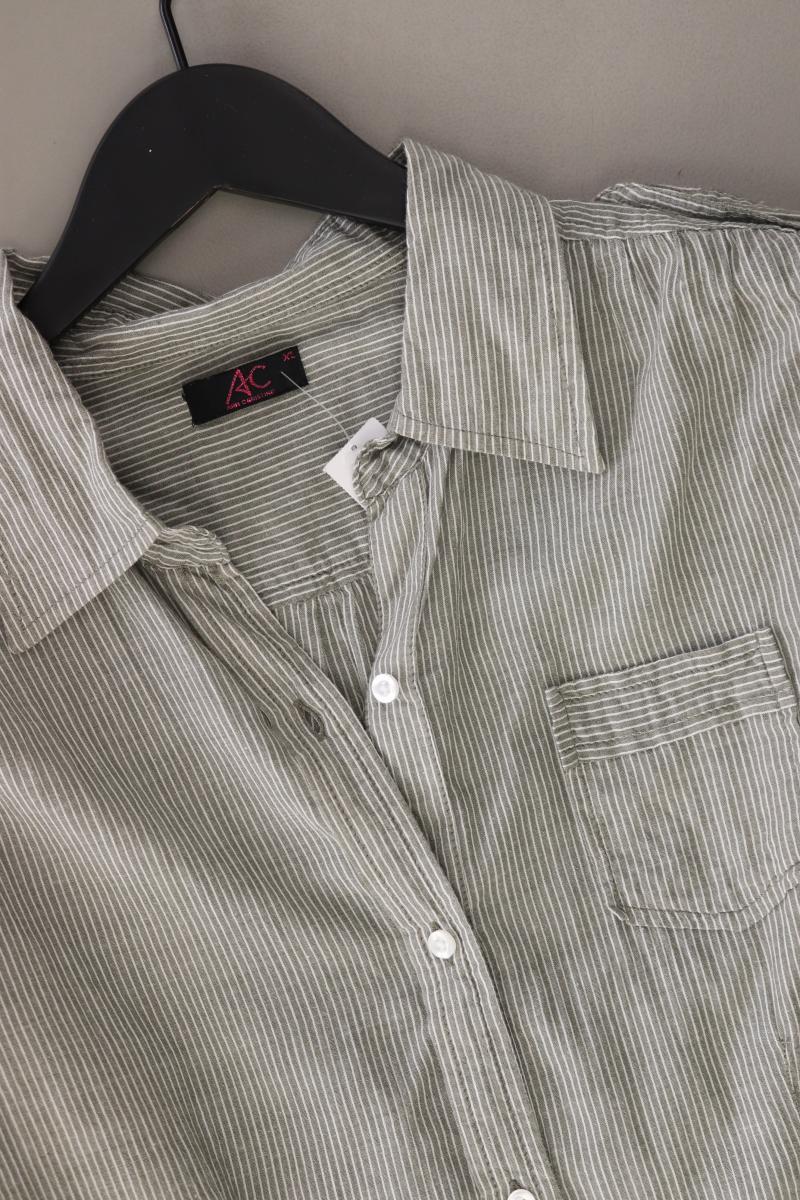 Ann Christine Slim Bluse Gr. L gestreift 3/4 Ärmel grau