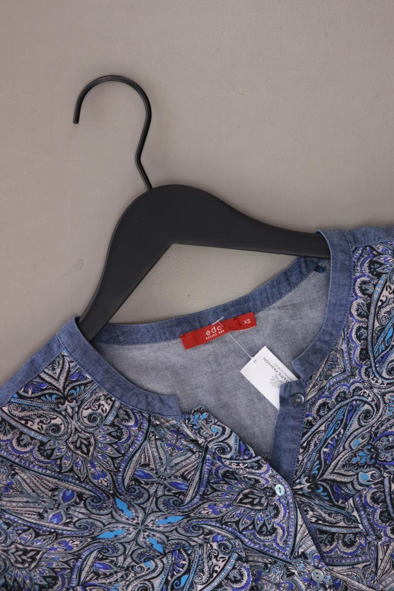edc by Esprit Langarmbluse Gr. XS blau aus Viskose