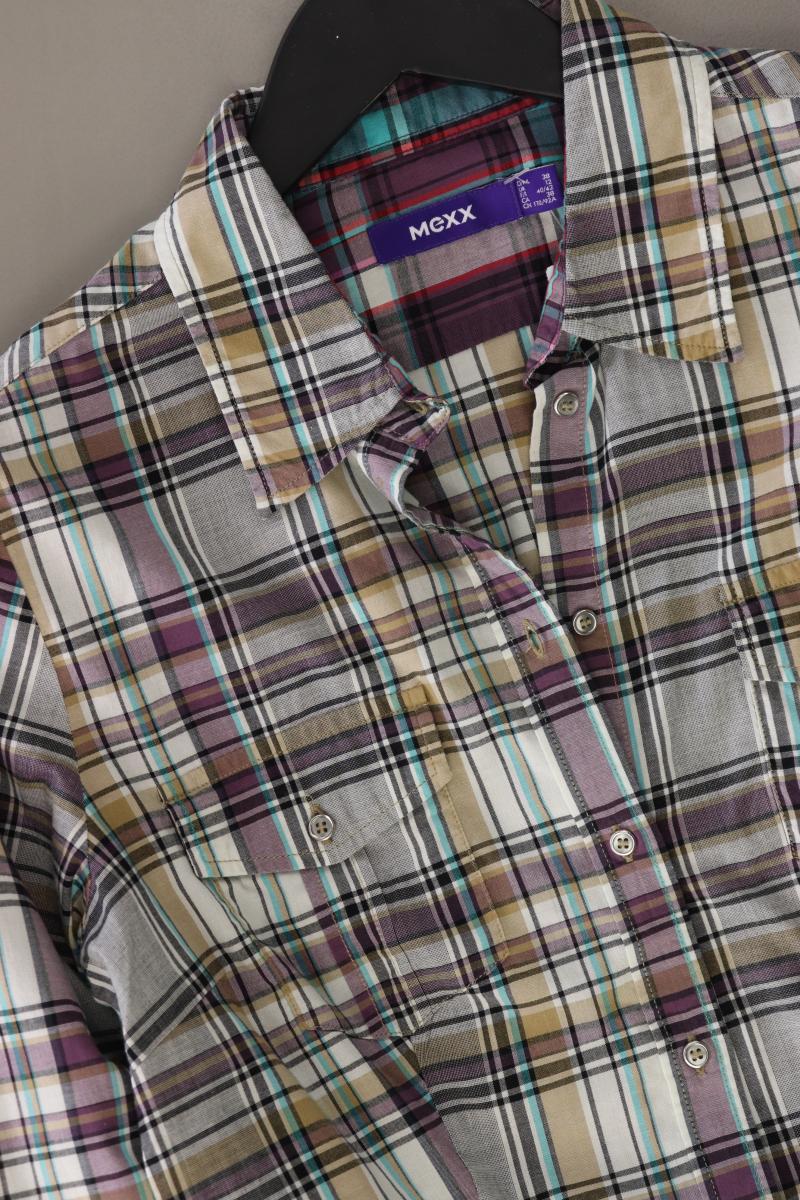 Mexx Karobluse Gr. 38 kariert Langarm mehrfarbig aus Baumwolle