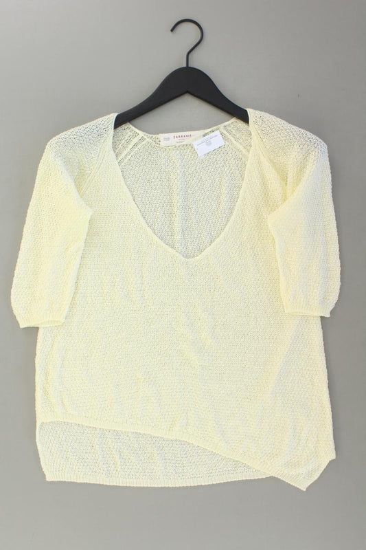 Zara Grobstrickpullover Gr. S gelb aus Polyacryl