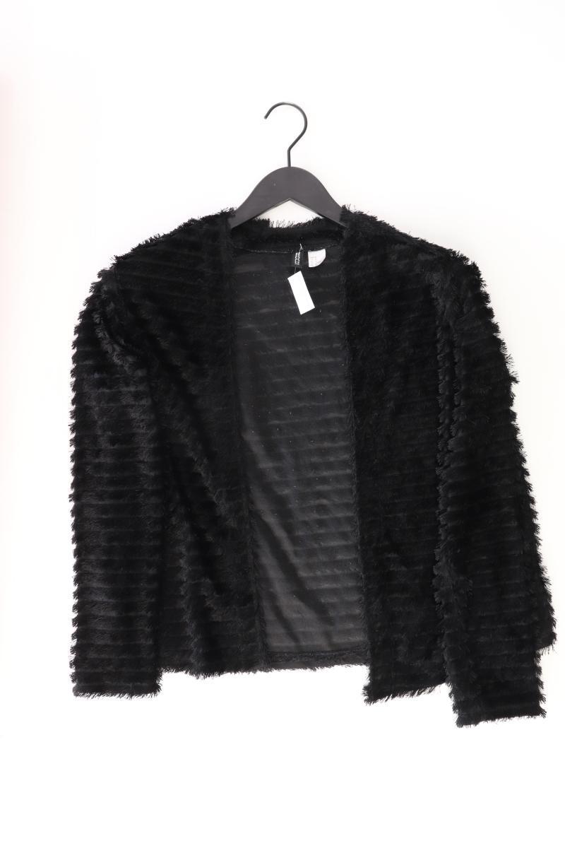 H&M Divided Cardigan mit Fransen Gr. M Langarm schwarz aus Polyester