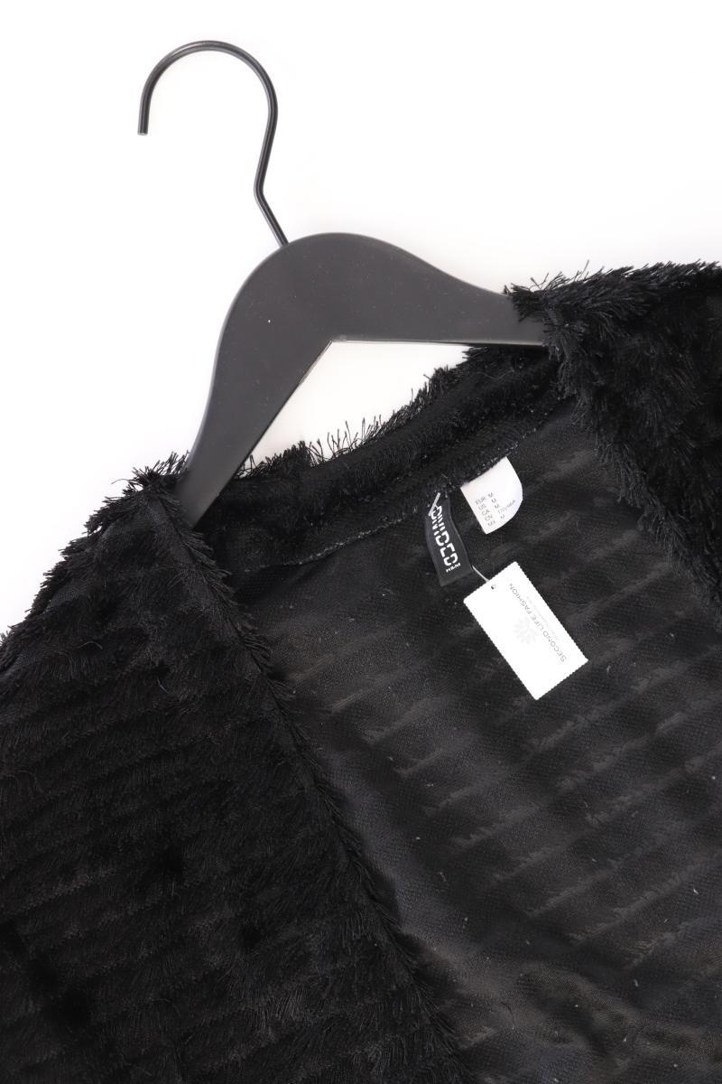H&M Divided Cardigan mit Fransen Gr. M Langarm schwarz aus Polyester
