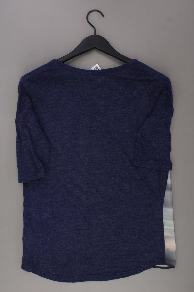 edc by Esprit Shirt mit V-Ausschnitt Gr. XS Kurzarm blau aus Polyester