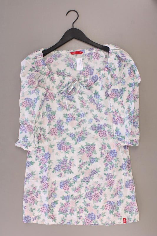 edc by Esprit Jerseykleid Gr. 34 mit Blumenmuster 3/4 Ärmel mehrfarbig