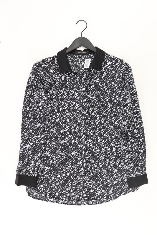Reserved Langarmbluse Gr. 38 gepunktet neuwertig schwarz aus Polyester