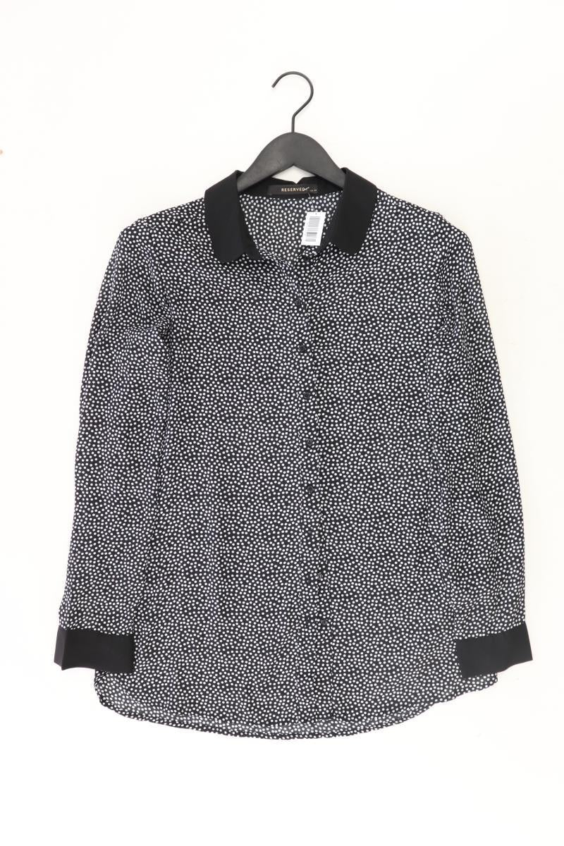 Reserved Langarmbluse Gr. 38 gepunktet neuwertig schwarz aus Polyester