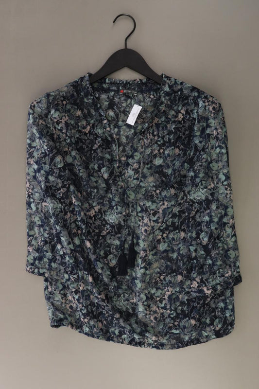 Street One Rüschenbluse Gr. 38 3/4 Ärmel blau aus Polyester
