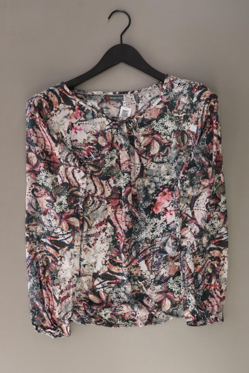 Street One Langarmbluse Gr. 38 mit Blumenmuster mehrfarbig
