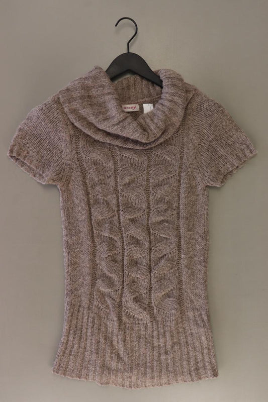 Strickshirt Gr. M Kurzarm braun aus Polyacryl